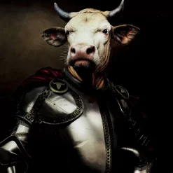Online Bild Glas Knight Cow 120X120 Bilder
