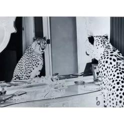 Best Bild Glas Metallic Gepard 100X150 Bilder