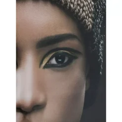 Best Bild Glas Royal Headdress Face 150X100Cm Bilder