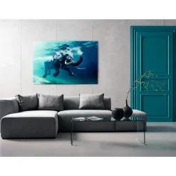 Online Bild Glas Swimming Elephant 180X120Cm Bilder