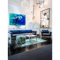 Online Bild Glas Swimming Elephant 180X120Cm Bilder