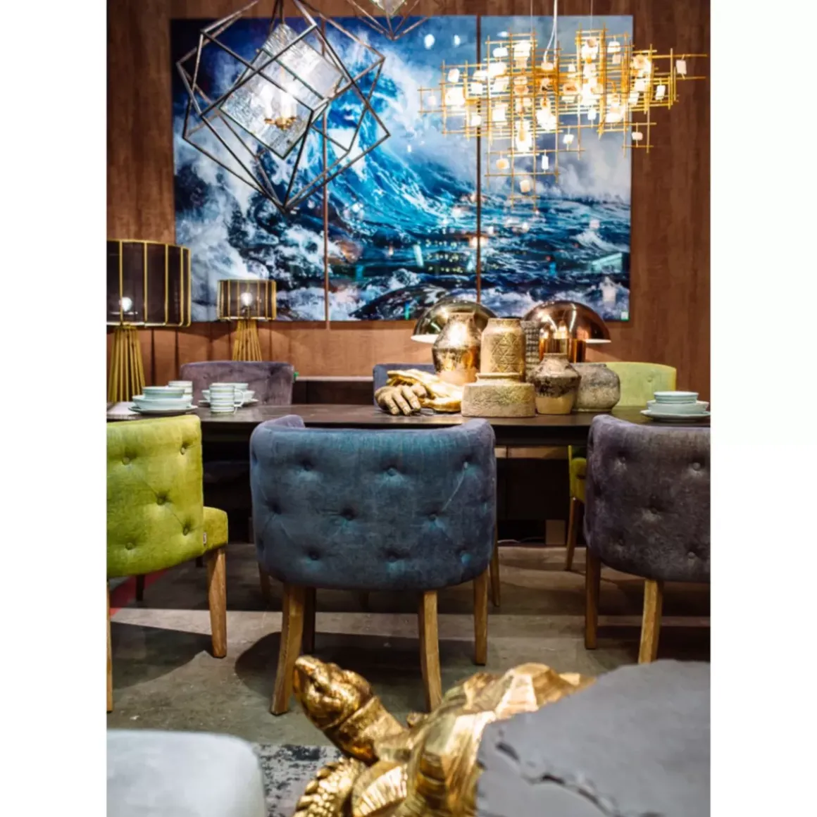 Outlet Bild Glas Triptychon Wave 240X160Cm (3/Set) Bilder