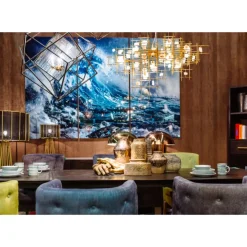 Outlet Bild Glas Triptychon Wave 240X160Cm (3/Set) Bilder