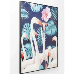 Outlet Bild Touched Flamingo Road Schwarz 122X92Cm Bilder