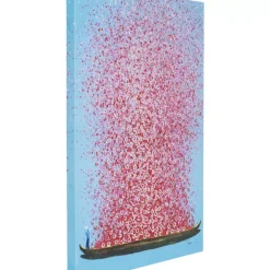 Outlet Bild Touched Flower Boat Blau Pink 80X100Cm Bilder