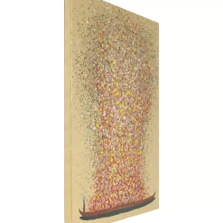 Outlet Bild Touched Flower Boat Gold Rot 120X160Cm Bilder