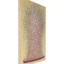 Outlet Bild Touched Flower Boat Gold Pink 160X120Cm Bilder