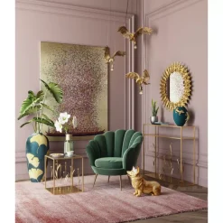 Outlet Bild Touched Flower Boat Gold Pink 160X120Cm Bilder