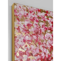 New Bild Touched Flower Couple Gold Pink 100X80 Bilder