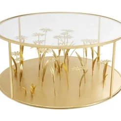 Outlet Couchtisch Flower Meadow Gold O80 Tische