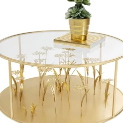 Outlet Couchtisch Flower Meadow Gold O80 Tische