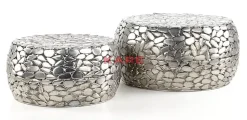 New Couchtisch Pebbles Deluxe Silber (2/Set) Tische