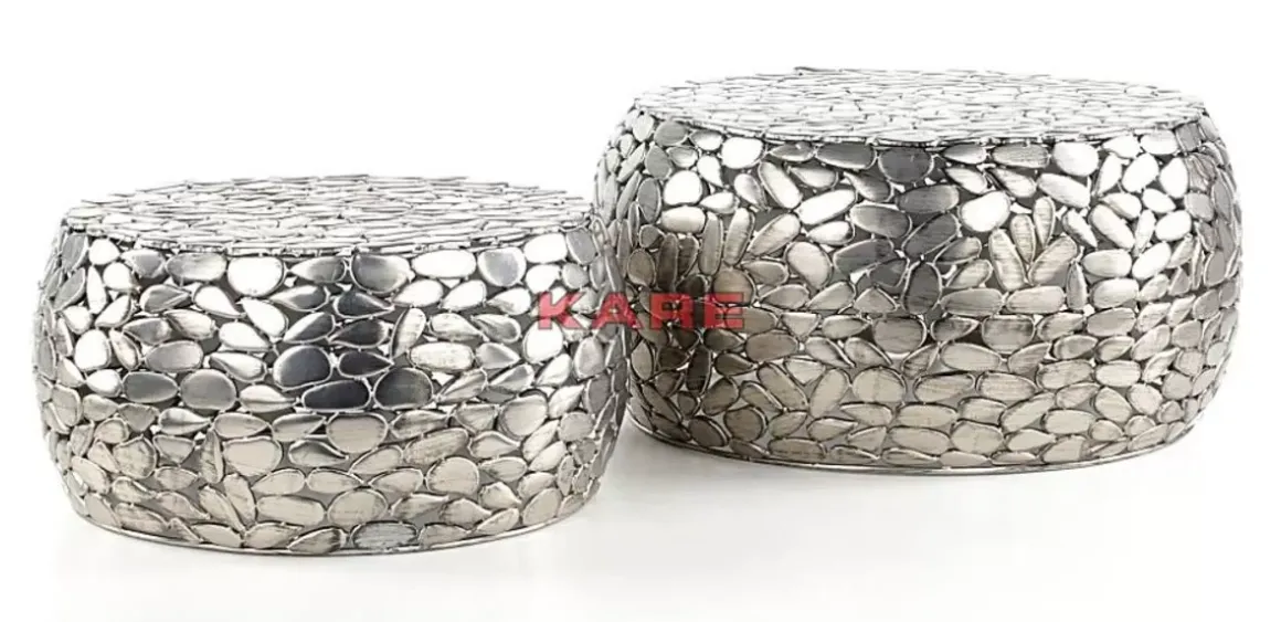 New Couchtisch Pebbles Deluxe Silber (2/Set) Tische