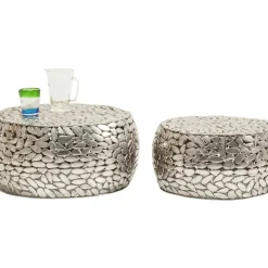 New Couchtisch Pebbles Deluxe Silber (2/Set) Tische