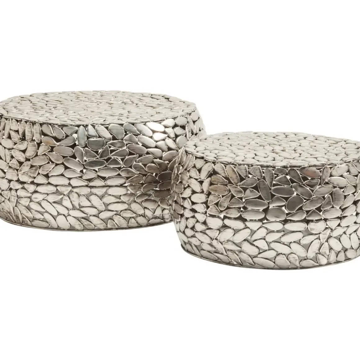 New Couchtisch Pebbles Deluxe Silber (2/Set) Tische
