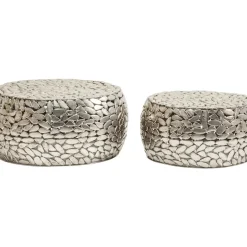 New Couchtisch Pebbles Deluxe Silber (2/Set) Tische