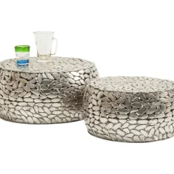 New Couchtisch Pebbles Deluxe Silber (2/Set) Tische