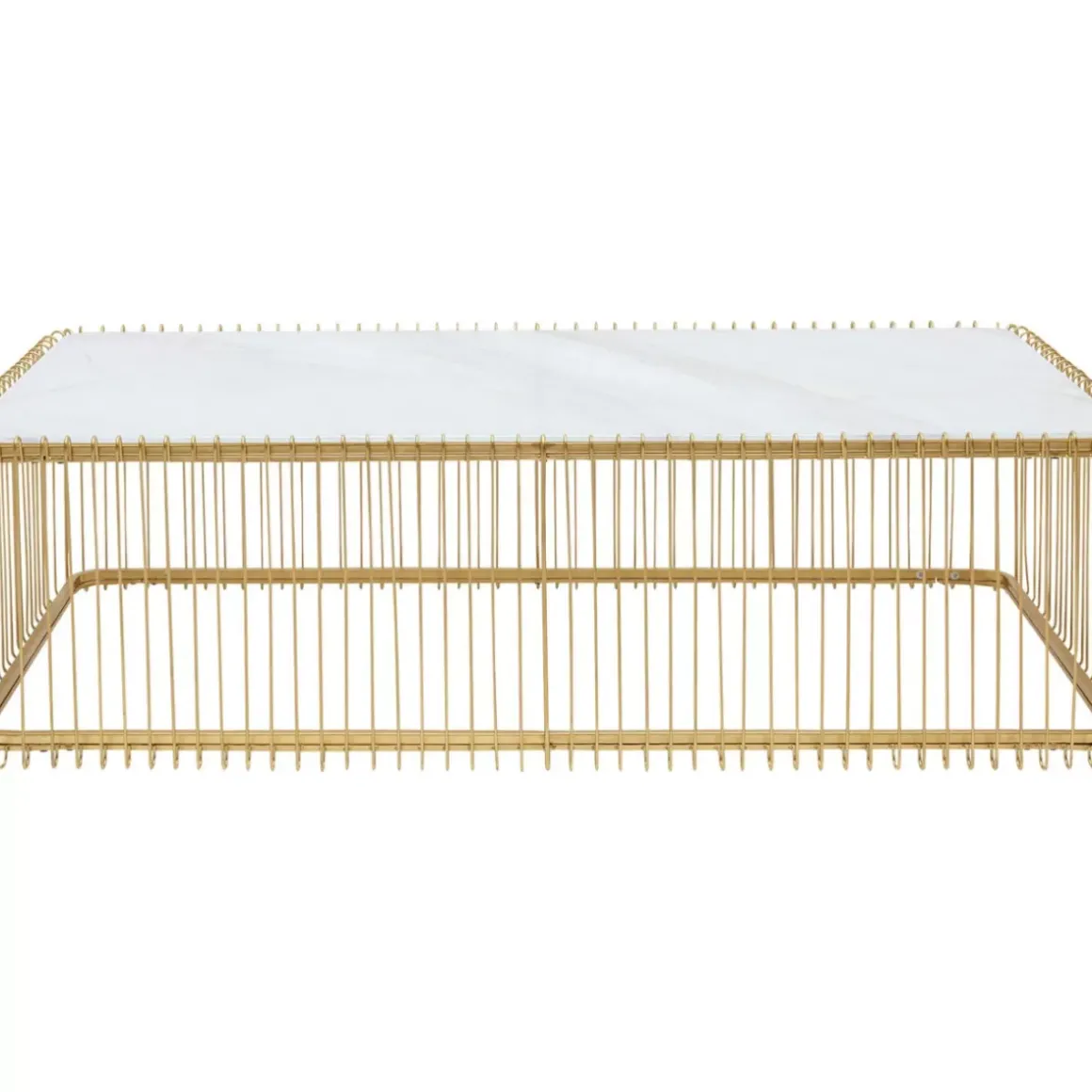 Online Couchtisch Wire Glas Marble Weis 145X70Cm Tische