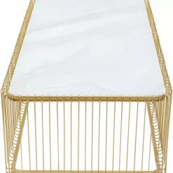 Online Couchtisch Wire Glas Marble Weis 145X70Cm Tische