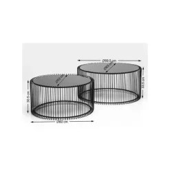 Clearance Couchtisch Wire Silber (2/Set) Tische