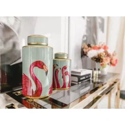 Sale Deko Dose Flamingos 39Cm Deko & Geschenkartikel