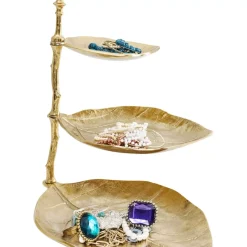 Online Deko Etagere Leaf Gold Geschirr & Tischaccessoires