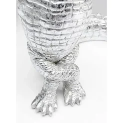 Outlet Deko Figur Alligator Silber 39Cm Deko & Geschenkartikel