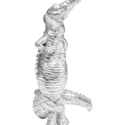 Outlet Deko Figur Alligator Silber 39Cm Deko & Geschenkartikel