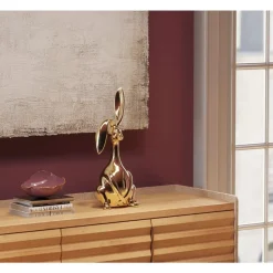 Sale Deko Figur Bunny Gold 52Cm Deko & Geschenkartikel