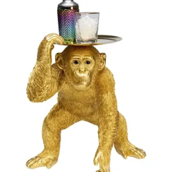 Online Deko Figur Butler Playing Chimp Gold 52Cm Deko & Geschenkartikel