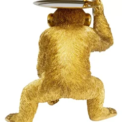 Online Deko Figur Butler Playing Chimp Gold 52Cm Deko & Geschenkartikel