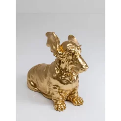 Deko Figur Coiffed Dog Gold 52Cm Deko & Geschenkartikel