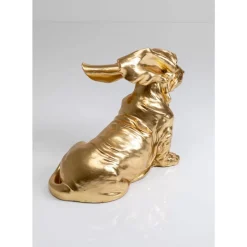 Deko Figur Coiffed Dog Gold 52Cm Deko & Geschenkartikel