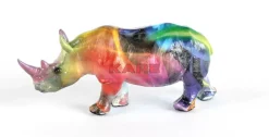Discount Deko Figur Colored Rhino Deko & Geschenkartikel