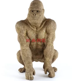 Deko Figur Gorilla Gold 80Cm Deko & Geschenkartikel