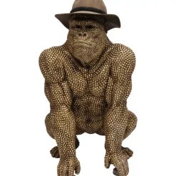 Deko Figur Gorilla Gold 80Cm Deko & Geschenkartikel