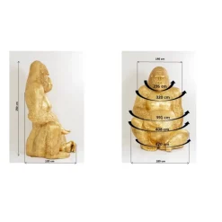 Clearance Deko Figur Gorilla Gold Xxl 249 Deko & Geschenkartikel