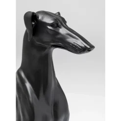 Deko Figur Greyhound Bruno Schwarz Matt 80Cm Deko & Geschenkartikel
