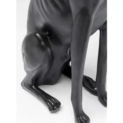 Deko Figur Greyhound Bruno Schwarz Matt 80Cm Deko & Geschenkartikel