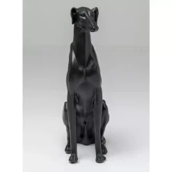 Deko Figur Greyhound Bruno Schwarz Matt 80Cm Deko & Geschenkartikel