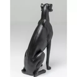Deko Figur Greyhound Bruno Schwarz Matt 80Cm Deko & Geschenkartikel