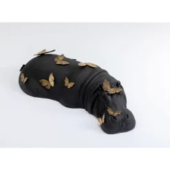 Best Deko Figur Hippo Butterflies 35Cm Deko & Geschenkartikel