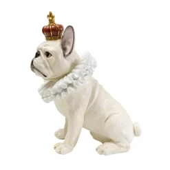 New Deko Figur King Dog Weis 33Cm Deko & Geschenkartikel