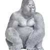 Best Deko Figur Monkey Gorilla Side Xl Silber Matt Deko & Geschenkartikel
