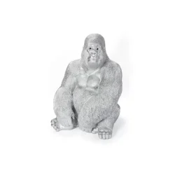 Best Deko Figur Monkey Gorilla Side Xl Silber Matt Deko & Geschenkartikel