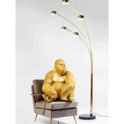 Deko Figur Monkey Gorilla Side Xl Gold Deko & Geschenkartikel