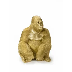 Deko Figur Monkey Gorilla Side Xl Gold Deko & Geschenkartikel