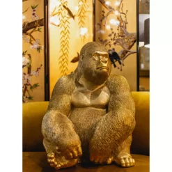 Deko Figur Monkey Gorilla Side Xl Gold Deko & Geschenkartikel