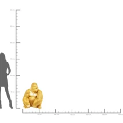 Deko Figur Monkey Gorilla Side Xl Gold Deko & Geschenkartikel