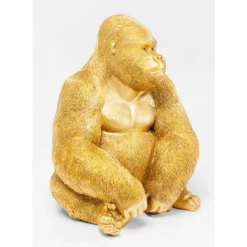 Deko Figur Monkey Gorilla Side Xl Gold Deko & Geschenkartikel